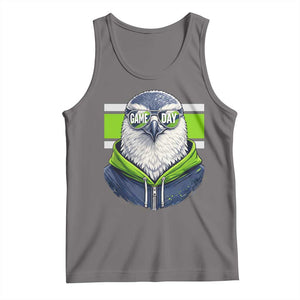 Cool Hawk Wearing Hoodie Graphic Tank Top Game Day Swagger TS02 Deep Heather Print Your Wear