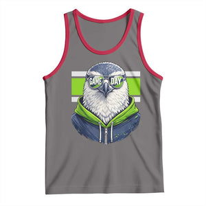 Cool Hawk Wearing Hoodie Graphic Tank Top Game Day Swagger TS02 Deep Heather Red Print Your Wear