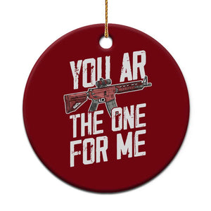 Funny Gun Lover Valentine Pun Ceramic Ornament You AR the One for Me Tactical Romance TS02 1pc Red Print Your Wear