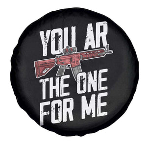 Funny Gun Lover Valentine Pun Spare Tire Cover You AR the One for Me Tactical Romance TS02 Print Your Wear