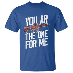 Funny Gun Lover Valentine Pun T Shirt You AR the One for Me Tactical Romance TS02 Royal Blue Print Your Wear