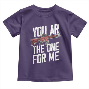 Funny Gun Lover Valentine Pun Toddler T Shirt You AR the One for Me Tactical Romance TS02 Purple Print Your Wear