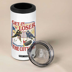 Get In Loser We’re Going To The Cottage 4 in 1 Can Cooler Tumbler Hockey Romance LGBT Retro Summer Road Trip TS02 Print Your Wear