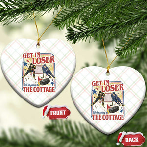 Get In Loser We’re Going To The Cottage Ceramic Ornament Hockey Romance LGBT Retro Summer Road Trip TS02 Print Your Wear
