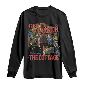 Get In Loser We’re Going To The Cottage Long Sleeve Shirt Hockey Romance LGBT Retro Summer Road Trip TS02 Black Print Your Wear