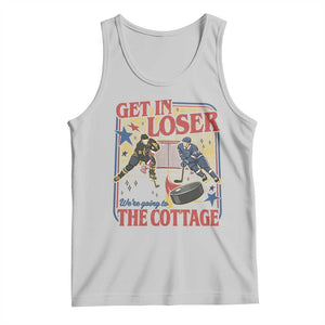 Get In Loser We’re Going To The Cottage Tank Top Hockey Romance LGBT Retro Summer Road Trip TS02 Ash Print Your Wear
