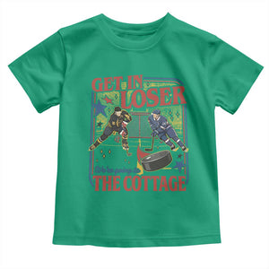 Get In Loser We’re Going To The Cottage Toddler T Shirt Hockey Romance LGBT Retro Summer Road Trip TS02 Irish Green Print Your Wear