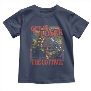 Get In Loser We’re Going To The Cottage Toddler T Shirt Hockey Romance LGBT Retro Summer Road Trip TS02 Navy Print Your Wear
