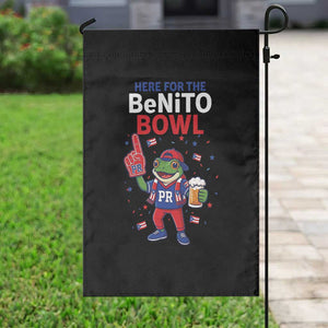 Funny Benito Bowl Puerto Rican Football Garden Flag Coquí Frog Music Fan with Beer and Foam Finger TS02 Print Your Wear