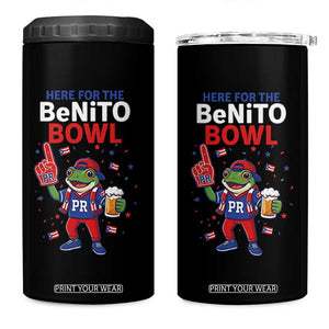 Funny Benito Bowl Puerto Rican Football 4 in 1 Can Cooler Tumbler Coquí Frog Music Fan with Beer and Foam Finger TS02 One Size: 16 oz Black Print Your Wear