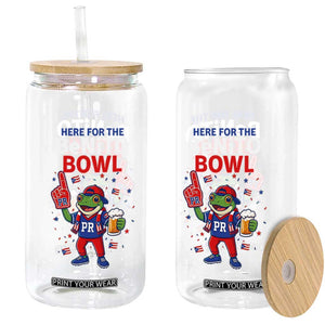 Funny Benito Bowl Puerto Rican Football Glass Can Coquí Frog Music Fan with Beer and Foam Finger TS02 Print Your Wear
