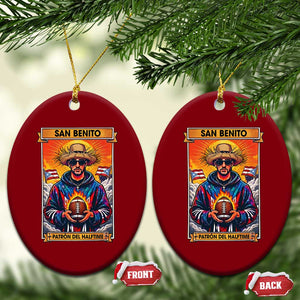 Funny San Benito Patron del Halftime Ceramic Ornament Bowl 2026 Puerto Rican Football Music Fan TS02 Print Your Wear