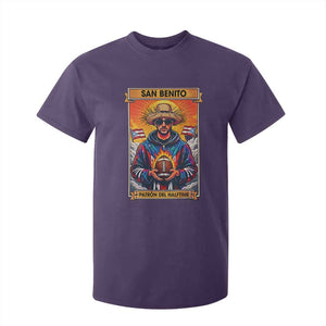 Funny San Benito Patron del Halftime T Shirt For Kid Bowl 2026 Puerto Rican Football Music Fan TS02 Purple Print Your Wear