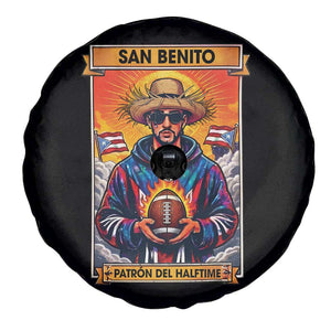 Funny San Benito Patron del Halftime Spare Tire Cover Bowl 2026 Puerto Rican Football Music Fan TS02 Print Your Wear