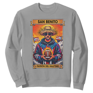 Funny San Benito Patron del Halftime Sweatshirt Bowl 2026 Puerto Rican Football Music Fan TS02 Sport Gray Print Your Wear