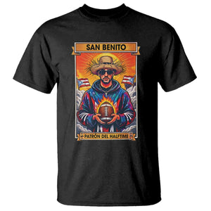 Funny San Benito Patron del Halftime T Shirt Bowl 2026 Puerto Rican Football Music Fan TS02 Black Print Your Wear