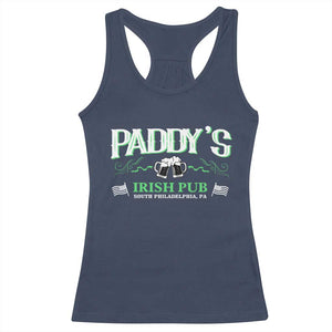 Funny St Patricks Day Drinking Racerback Tank Top Paddy Irish Pub TS02 Navy Print Your Wear