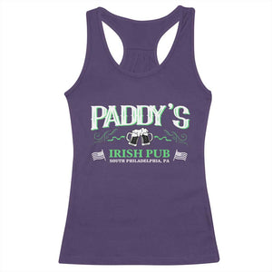 Funny St Patricks Day Drinking Racerback Tank Top Paddy Irish Pub TS02 Purple Print Your Wear