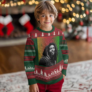 Legend Bob Ugly Christmas Sweater One Love The Reggae Vintage Graphic TS02 Christmas Print Your Wear