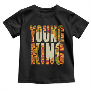 African Kente Young King Toddler T Shirt TS02 Black Print Your Wear