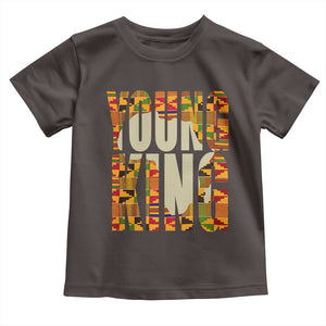 African Kente Young King Toddler T Shirt TS02 Dark Chocolate Print Your Wear