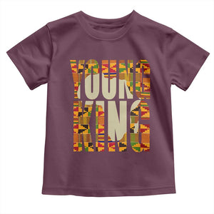 African Kente Young King Toddler T Shirt TS02 Maroon Print Your Wear