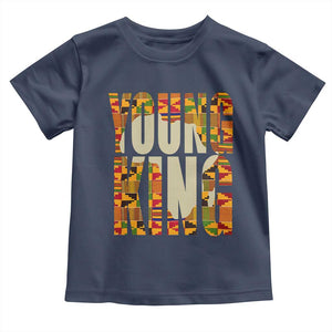 African Kente Young King Toddler T Shirt TS02 Navy Print Your Wear