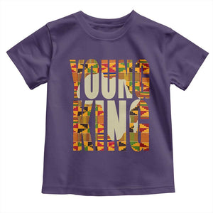African Kente Young King Toddler T Shirt TS02 Purple Print Your Wear