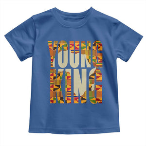 African Kente Young King Toddler T Shirt TS02 Royal Blue Print Your Wear