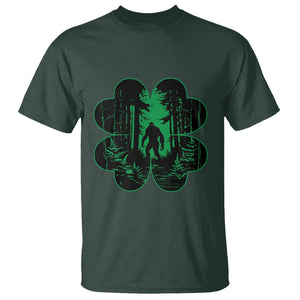 Funny St. Patricks Day Bigfoot T Shirt Sasquatch Shamrock Paddys Irish TS02 Dark Forest Green Printyourwear