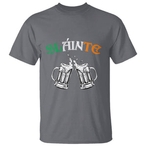 Funny St. Patricks Day Drinking T Shirt Slainte Irish Cheers TS02 Charcoal Printyourwear
