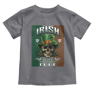 Irish Skull Toddler T Shirt Irish To The Born TS02 Charcoal Print Your Wear