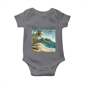 Gulf of Mexico Forever Baby Onesie Retro Beach TS02 Charcoal Print Your Wear