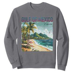 Gulf of Mexico Forever Sweatshirt Retro Beach TS02 Charcoal Print Your Wear
