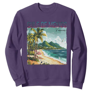 Gulf of Mexico Forever Sweatshirt Retro Beach TS02 Purple Print Your Wear