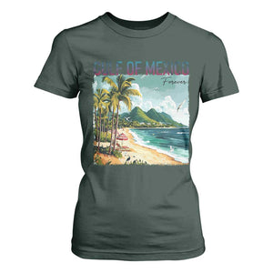 Gulf of Mexico Forever T Shirt For Women Retro Beach TS02 Dark Forest Green Print Your Wear