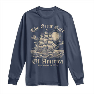 The Great Gulf Of USA Long Sleeve Shirt Established in 2025 TS02 Navy Print Your Wear