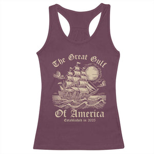 The Great Gulf Of USA Racerback Tank Top Established in 2025 TS02 Maroon Print Your Wear