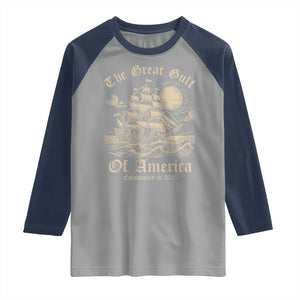 The Great Gulf Of USA Raglan Shirt Established in 2025 TS02 Sport Gray Navy Print Your Wear