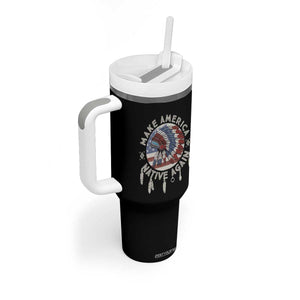 Make America Native Again Tumbler With Handle Indigenous Peoples Pride USA Flag TS02 Print Your Wear