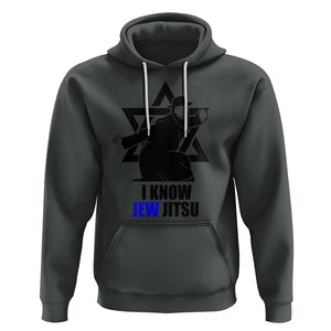 Funny Jiu Jitsu Hoodie I Know Jew Jitsu Jewish Martial Arts Pun Joke TS02 Dark Heather Printyourwear