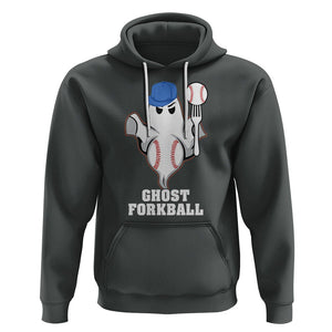Funny Baseball Hoodie Ghost Forkball TS02 Dark Heather Printyourwear