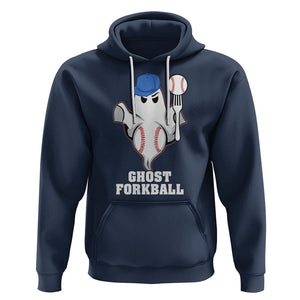 Funny Baseball Hoodie Ghost Forkball TS02 Navy Printyourwear