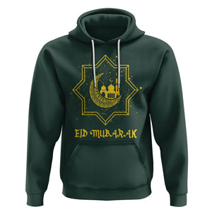Eid Mubarak Hoodie Arabic Muslim Eid Al-Fitr Ramadan Mubarak Fasting TS02 Dark Forest Green Printyourwear