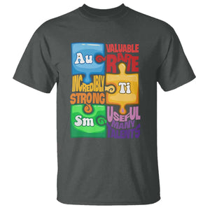 Puzzle Autism Definition T Shirt Support Understand Love Accept Embrace Neurodiversity TS02 Dark Heather Printyourwear
