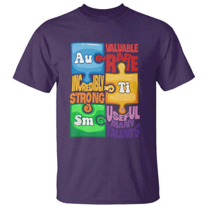 Puzzle Autism Definition T Shirt Support Understand Love Accept Embrace Neurodiversity TS02 Purple Printyourwear