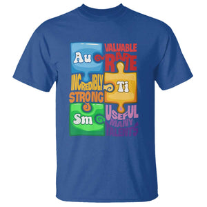 Puzzle Autism Definition T Shirt Support Understand Love Accept Embrace Neurodiversity TS02 Royal Blue Printyourwear