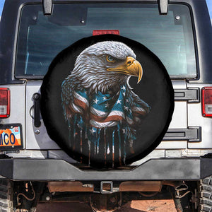 Patriotic American Eagle Spare Tire Cover 4th Of July US Flag TS02 No hole Black Print Your Wear