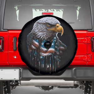Patriotic American Eagle Spare Tire Cover 4th Of July US Flag TS02 Black Print Your Wear