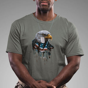 Patriotic American Eagle T Shirt 4th Of July US Flag TS02 Military Green Print Your Wear